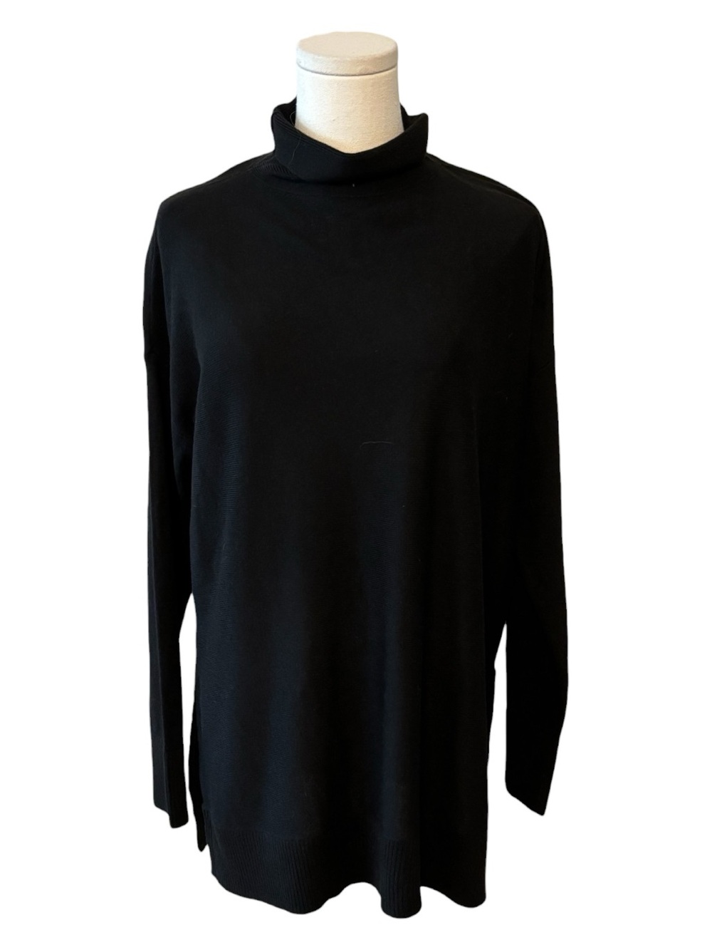 LOFT Black Oversized Turtleneck Sweater Size Medium